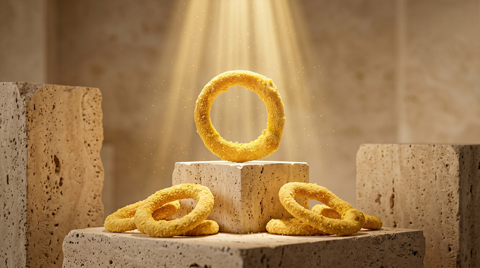 Corn Bread Rings on the table