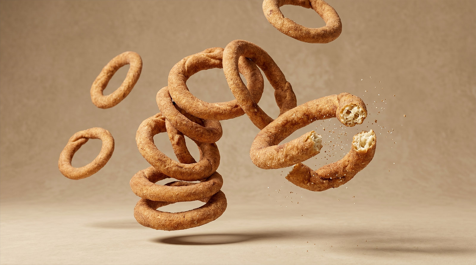 Cinnamon Bread Rings on the table