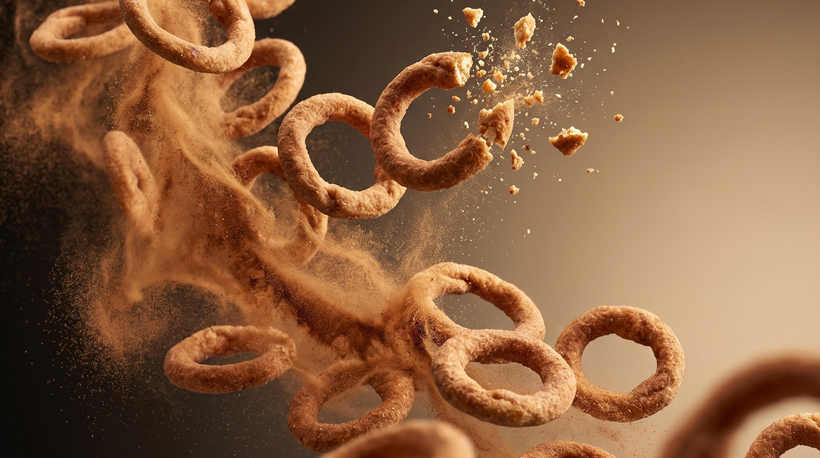 Cinnamon Bread Rings in an editorial composition