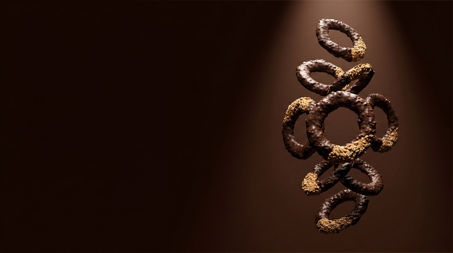 Kourkoulos Multiseed Bread Rings with Chocolate