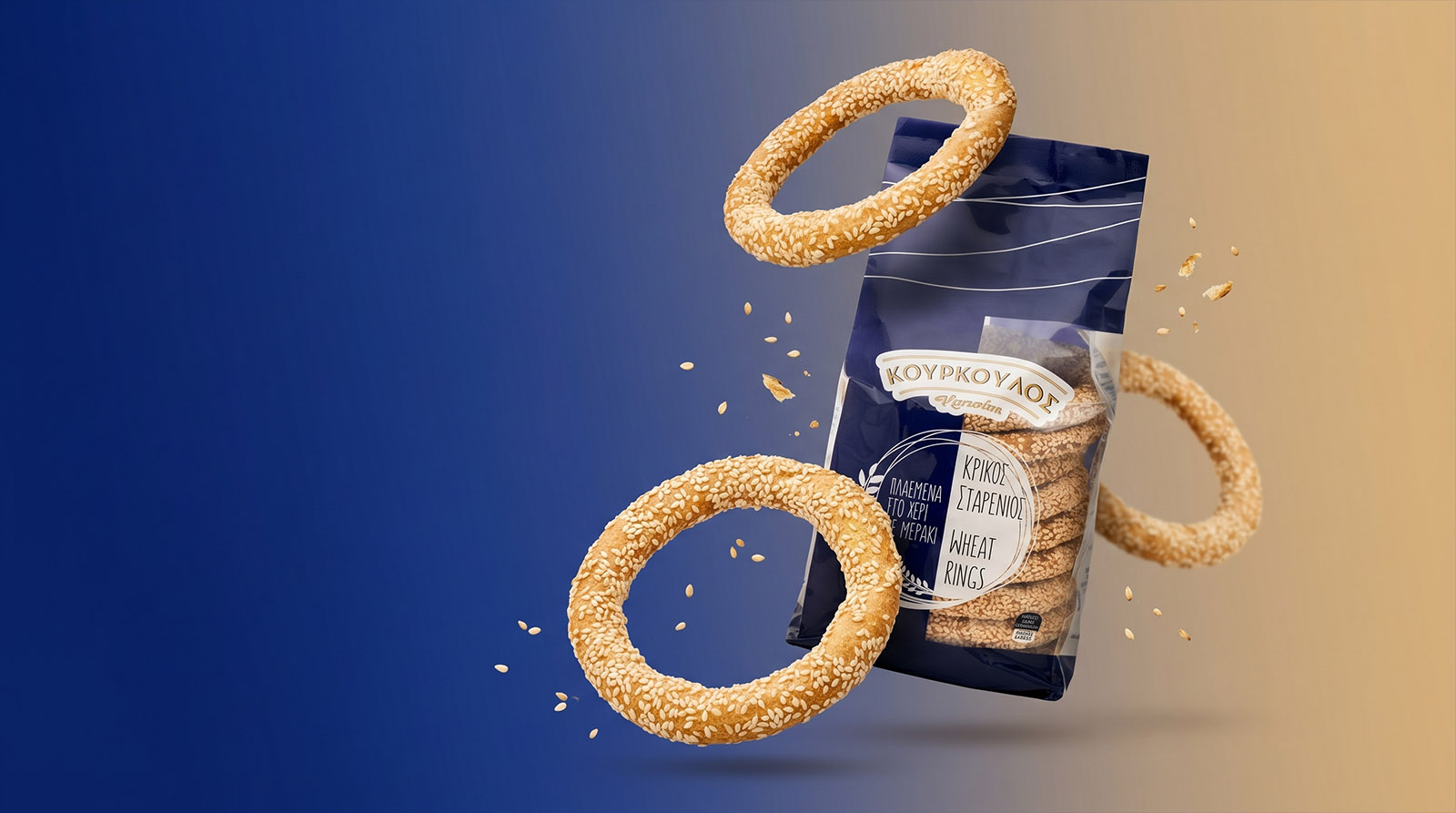 Wheat Bread Rings on the table