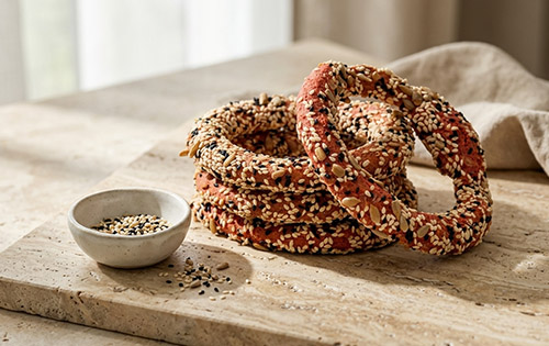 Beetroot Bread Rings