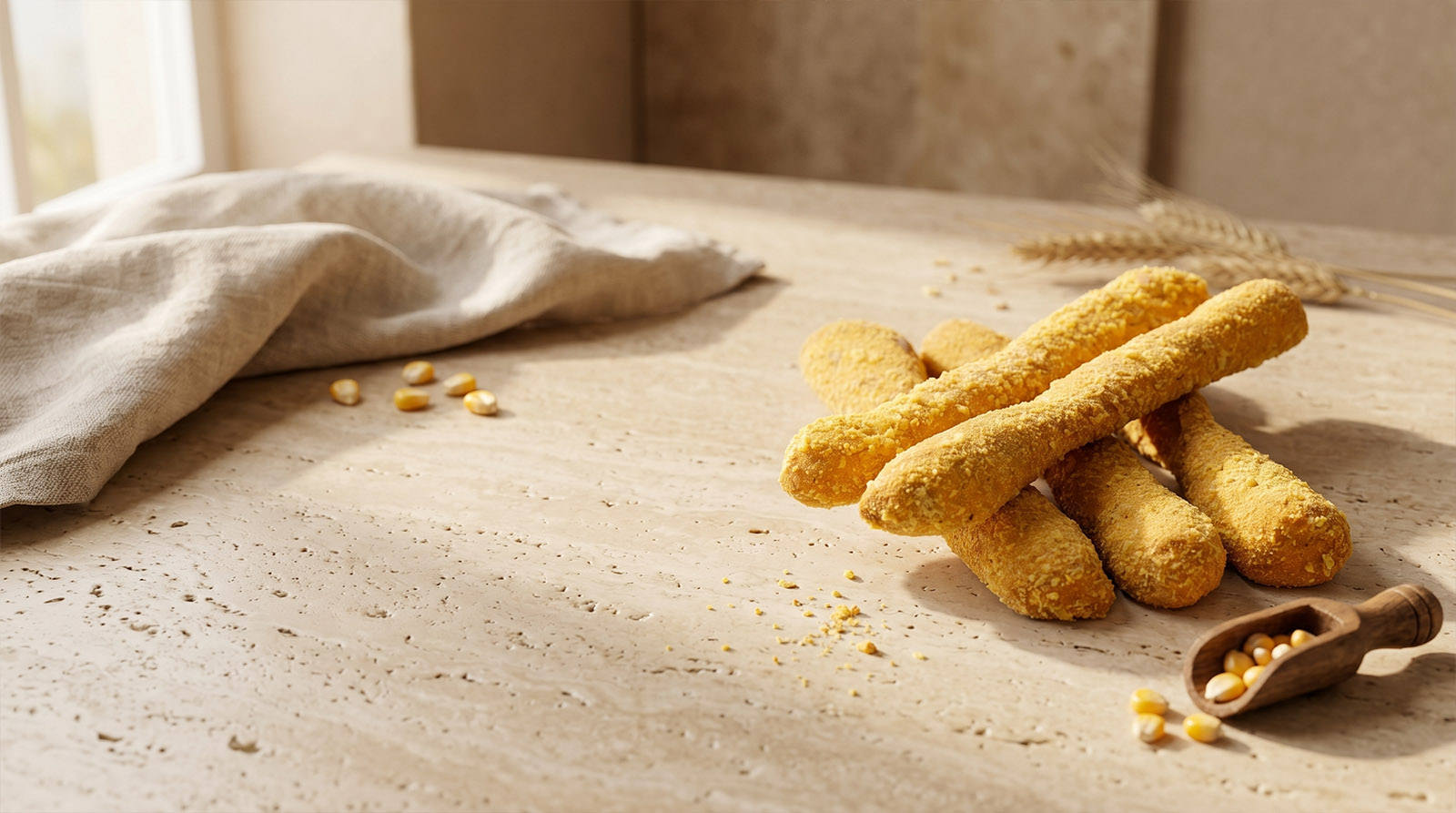Kourkoulos Corn Breadsticks with Corn Flakes