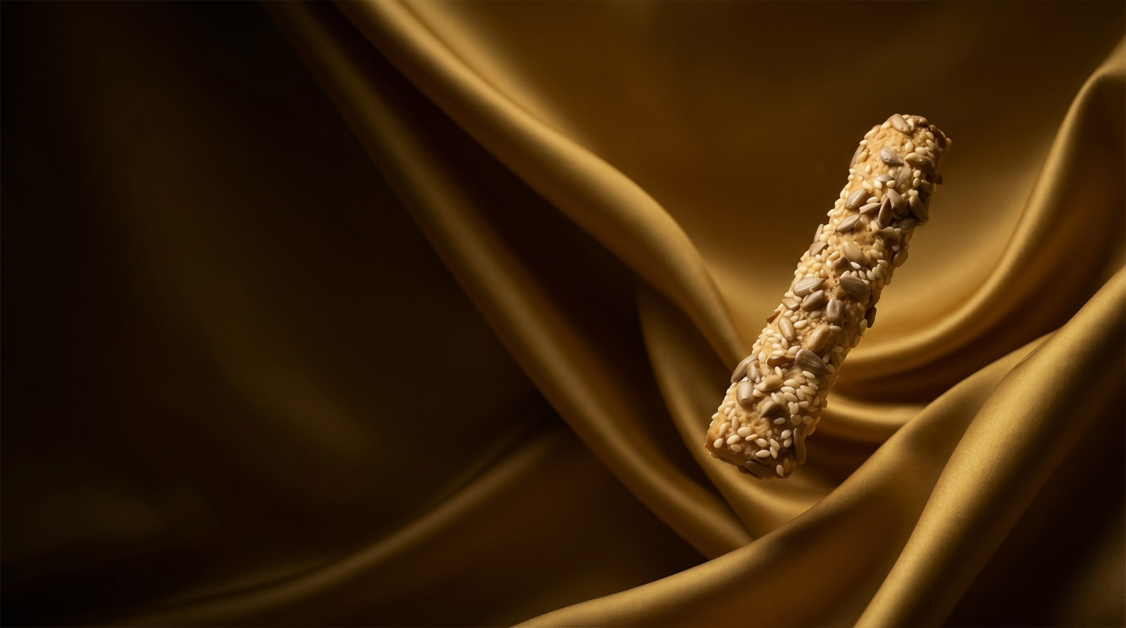 Corn Breadstick with sesame and sunflower seeds