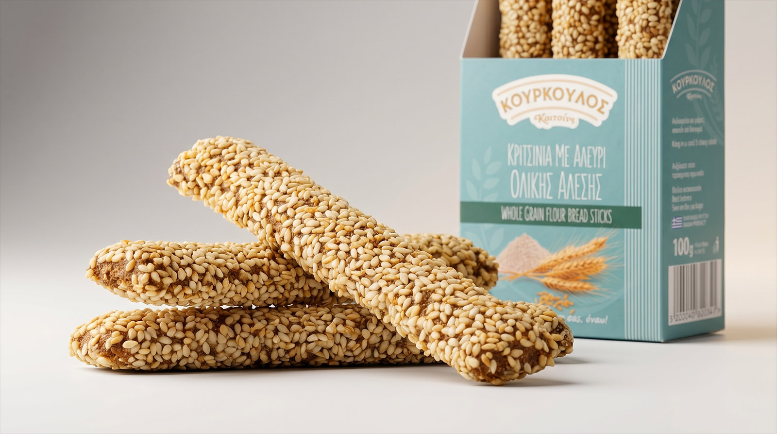 Kourkoulos Whole Wheat Breadsticks