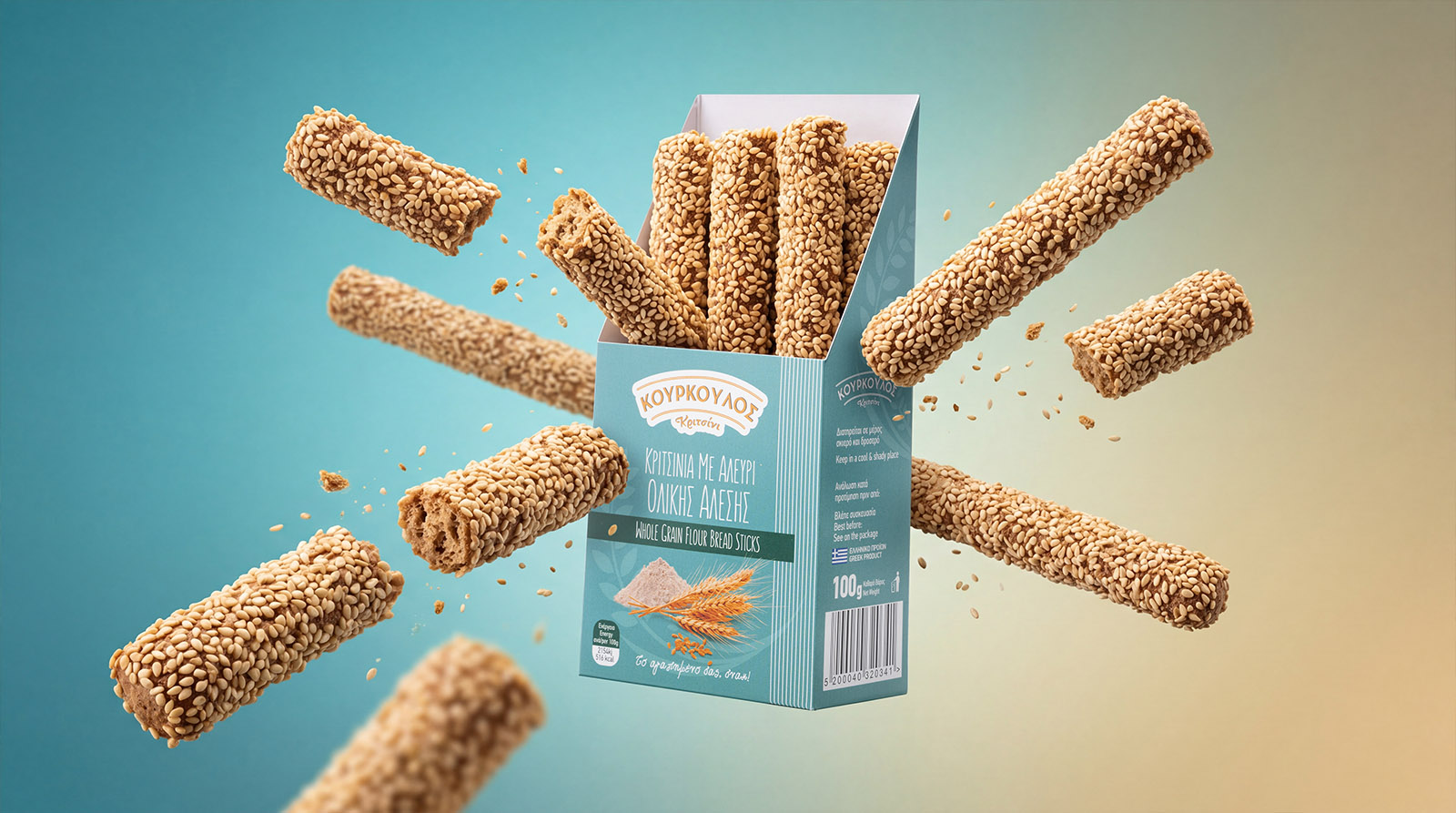 Kourkoulos Whole Wheat Breadsticks